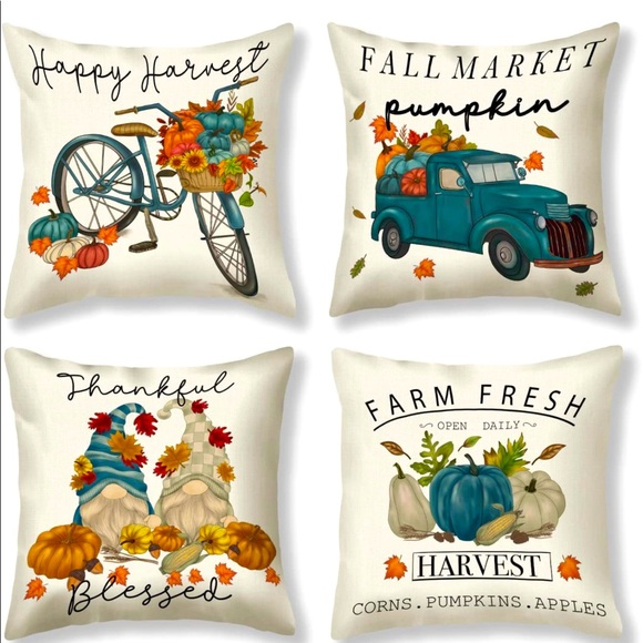 Fall Pillow Covers set of four - Picture 1 of 2
